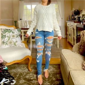 XS Nordstrom cropped sweater top